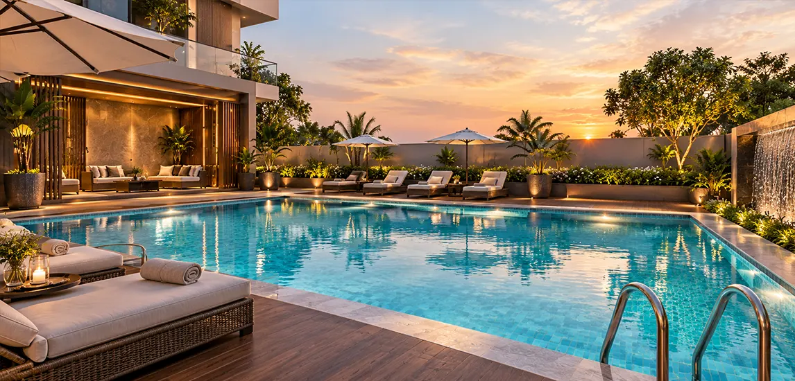 Swimming pool at The Vault Majan